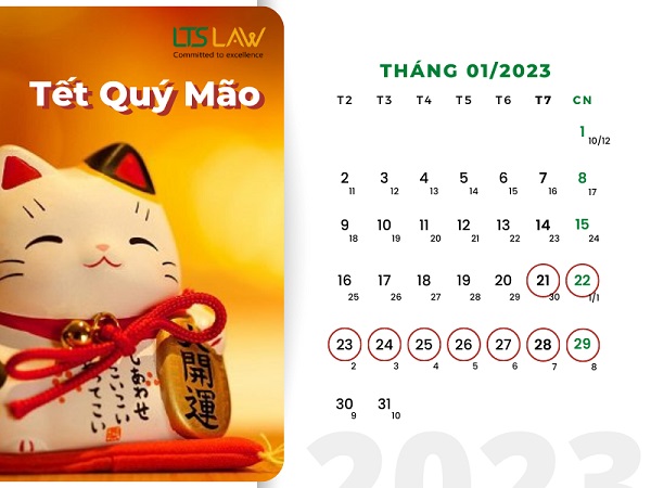 Plan for the 2023 Tet Holiday (Lunar New Year) schedule for employees